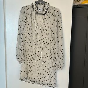 Ganni polka dot shift dress size 36